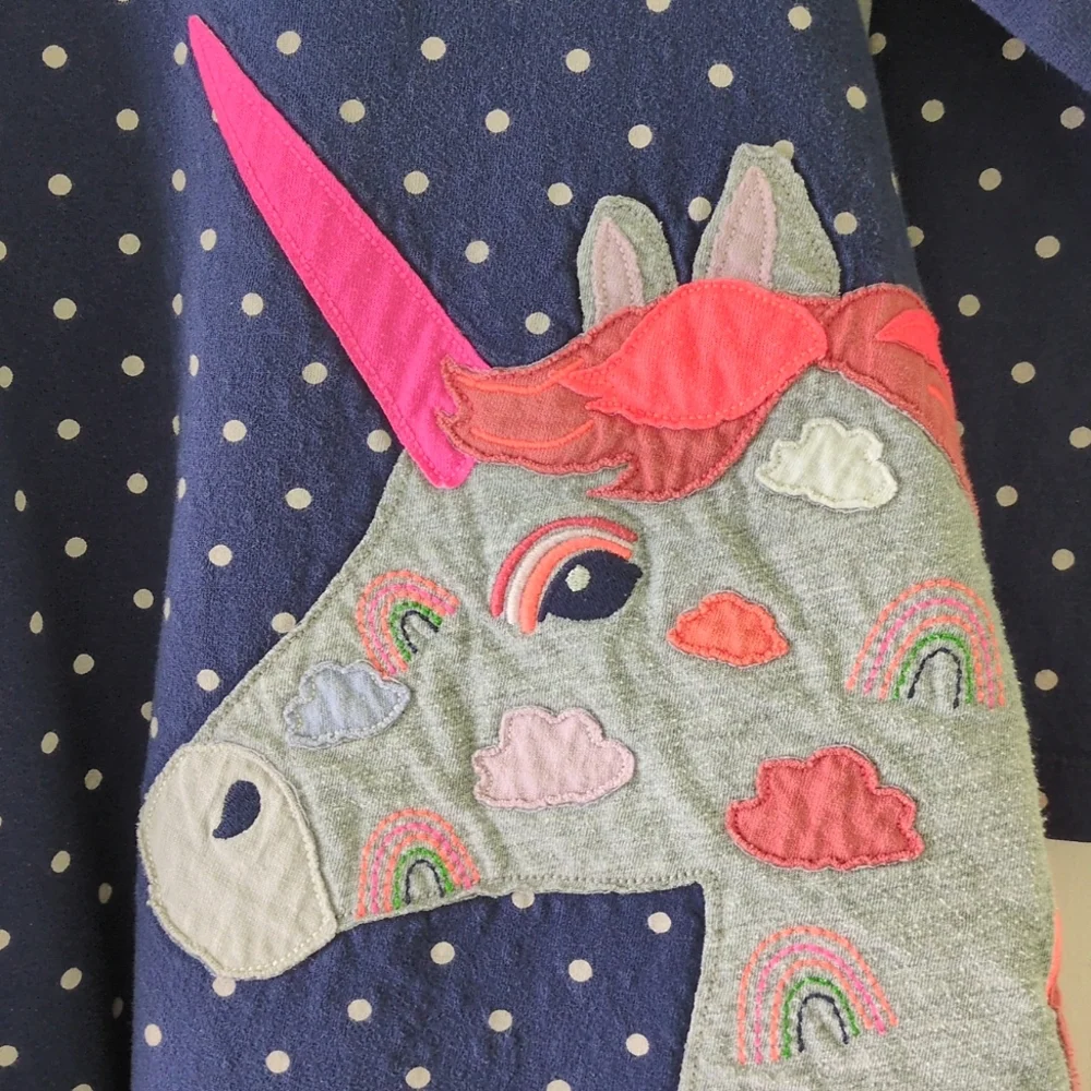Mini Boden Unicorn Applique Dress
